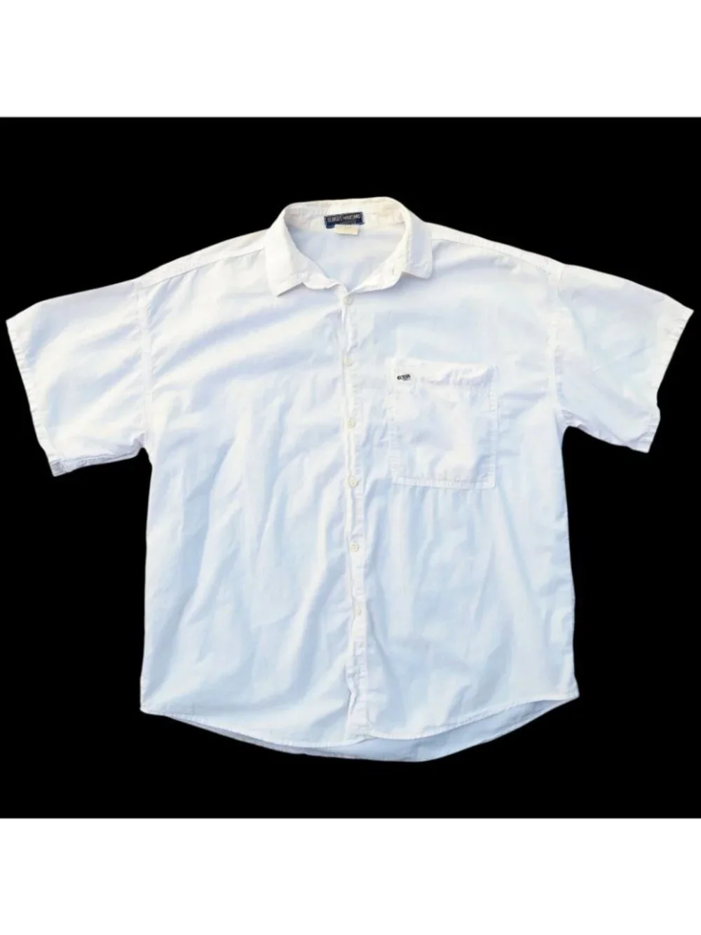 1980s Georges Marciano for Guess Graphic Short Sleeve Button Up Shirt X-Large